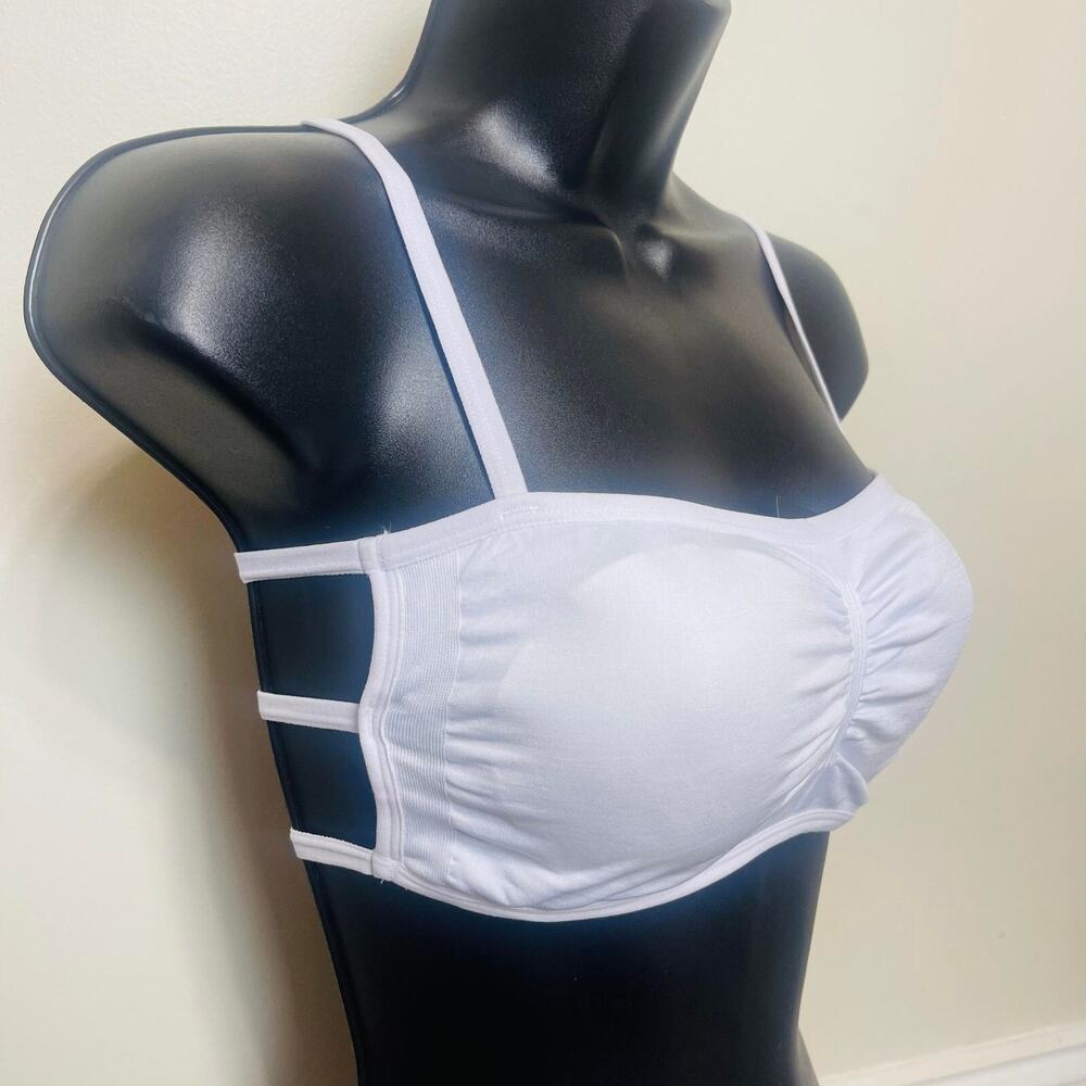 Youmita Bralette For Women, Free size, ( Fits Small - large ) White, PADDED, NEW